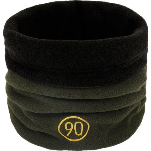 Digital Printing Unisex Winter Scarves Solid Color Neck Warmer Unisex Scarves Fleece Knitted Double-sided Men And Women Scarf