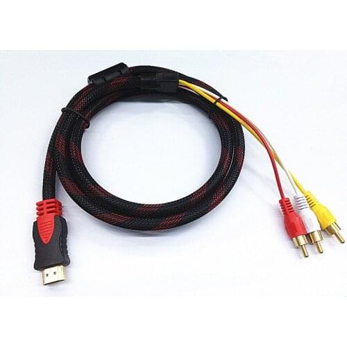 1.5M HDMI to 3 RCA Component AV Audio Video Cable for HDTV, Gold Plated