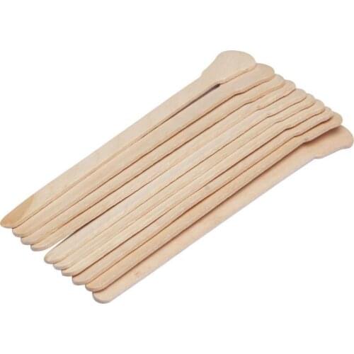 10pcs Body Hair Removal Sticks Wax Waxing Disposable Sticks Beauty Toiletry Kits Wood Tongue Depressor Spatula Bamboo Sticks
