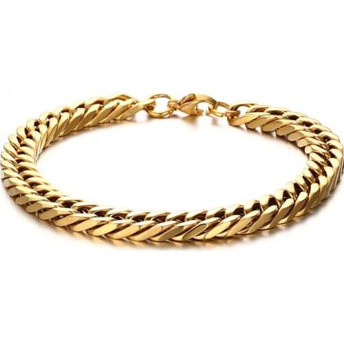 2021 Fashion Korean Style Accessories Stainless Steel Material Plating Domineering And Personalized Bracelet Suitable For Men