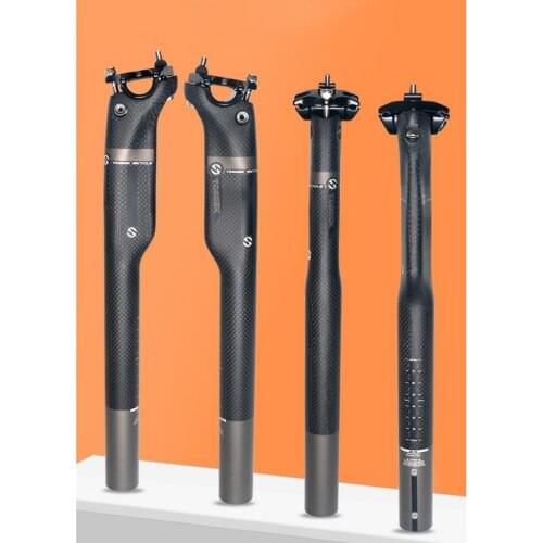 30.8 Carbon Fiber Bike Seat Post Bicycle Seatpost Length 350mm/400mm Road Mountain Bike Suspension Seatpost