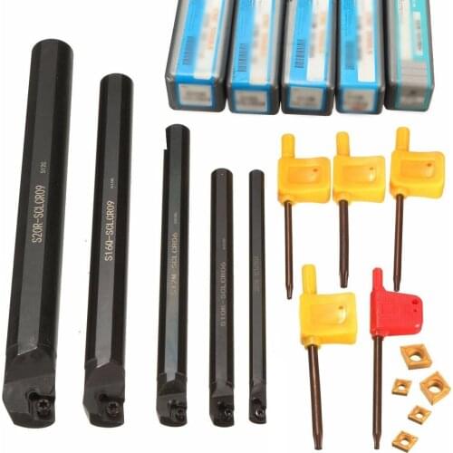 5pcs 7/10/12/16/20mm SCLCR09 Turning Tool Boring Bar Holder Insert For CCMT CNC Metalworking Tool