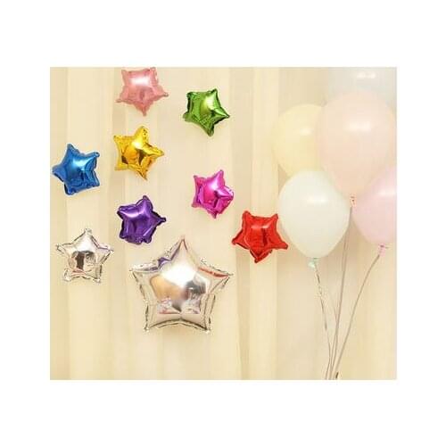50pcs/lot 5inch star Foil Balloons Wedding Birthday Valentine day decor Party Backdrop Decor Air Inflatable Globos Child Gift