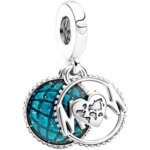 925 sterling silver MOM Dangle Charm fit original Pandora bracelet accessories woman fashion jewelry making mothers day gift