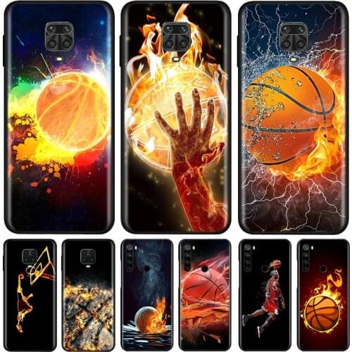 Basketball Sport Fire Silicone Cover For Xiaomi Redmi Note 9 9A 9C 9S Pro Max 8T 8 7 6 5 Pro 5A 4X 4 Prime Phone Case