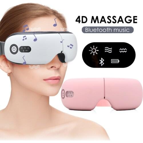 Wireless Smart Eye Massager Bluetooth Music 4D Heating Airbag Kneading Massage High Frequency Vibration Eye Care Relieve Fatigue