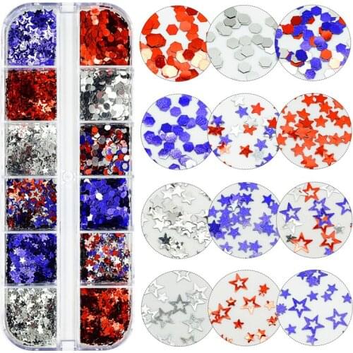 Sparkly Sequins For Nail Design Holographic Glitter Paillette Nail Art Accessories Mixed Shape 3D Flakes Slice Nail Decorations