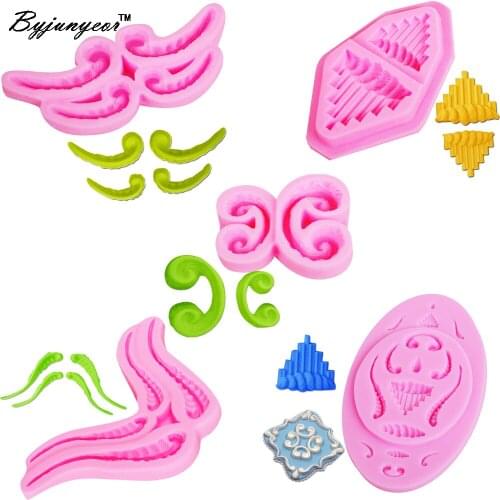 Byjunyeor C133 Craft Relief Flower UV Resin Silicone Mold Fondant Chocolate Candy Lollipop Crystal Epoxy Soft Clay Bake Tool