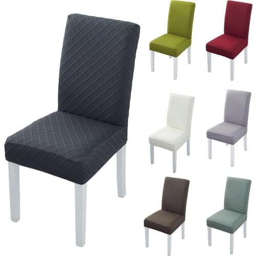 Jacquard Dining Chair Covers Spandex Elastic Dining Room Chair Covers Kitchen Case for Chairs Stretch