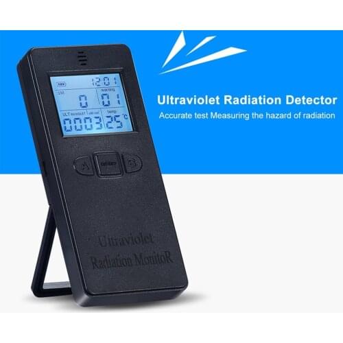 Digital UV Radiometer Ultraviolet Radiation Detector UV UVI Meter Dosimeter Tester Counter With Temperature Display KF-90
