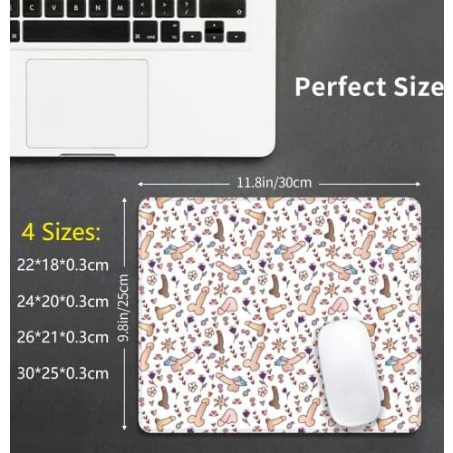 Pattern Mouse Pad DIY Print Adult Pattern Funny Repeat All Over Dildo Cock Ball Mens Female