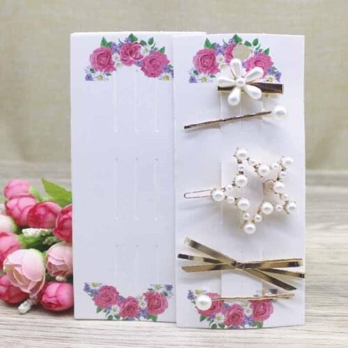Hairpin Jewelry Card 50pcs 50plastic bag DIY 15x6.5cm Green Cactus Color Card Jewelry Gifts Rope/ Hair Clip Package Card Tags