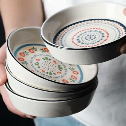 Ceramic Side Dishes Patera Na Ciasto Saucers Soy Sauce Vinegar Seasoning Dishes Household Small baking Bowl Dessert Snack