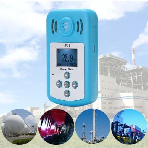 Gas Analyzer Fine Oxygen(O2) Concentration Detector Mini Oxygen Meterwith LCD Display and Sound-light Alarm for Home Security