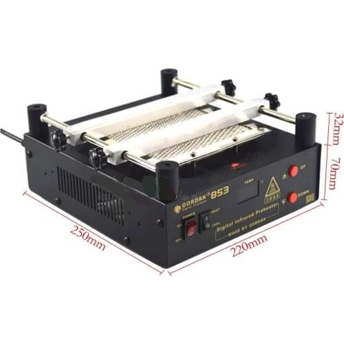 GORDAK 853 High Power ESD BGA Rework Station PCB Preheat And Desoldering IR Preheating Station