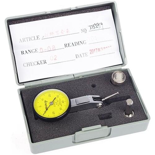Lever dial indicator 0-0.8mm, small calibration, shockproof, waterproof, ruby, needle, magnetic base and back table