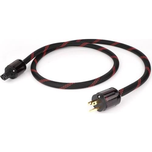 Yter Hi-End Gold Plated Power Line Copper Audio HIFI Audio Power Extension Cable USA AC Mains Power Cable