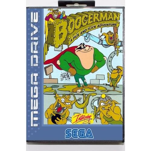 Boogerman A Pick and Flick Adventure Game Cartridge 16 bit MD Game Card With Retail Box For Sega Mega Drive For Genesis