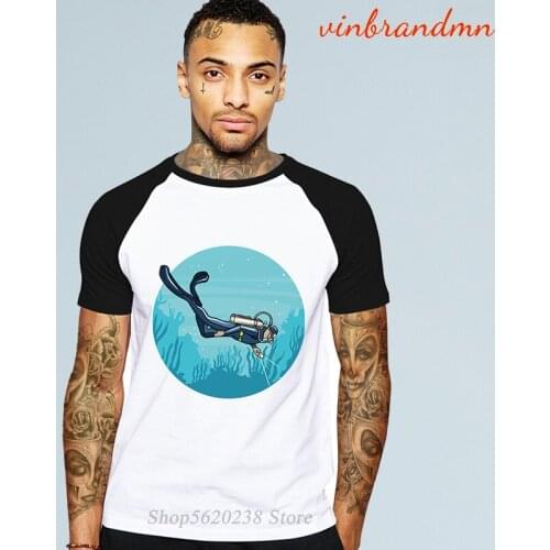 2020 Hot Selling T Shirts Scuba Diving Graphic 100% Cotton Male T shirts Harajuku Geek Hip Hop Man Tee Shirt Casual Fashion Top