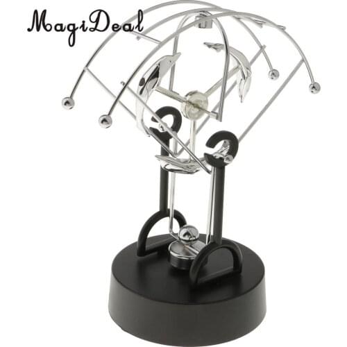 MagiDeal Revolving Dolphins/Brackets/3 Balls/Rudder Perpetual Motion Toy Home Office Desk Top Decoration Ornaments Creative Gift