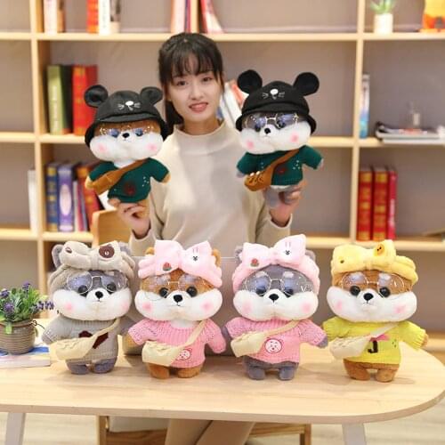 30cm Kawaii Shiba Inu Plush Toy Stuffed Animals Plushie Corgi Cute Dress Up Dog Toys for Girls Kids Birthday Christmas Gifts