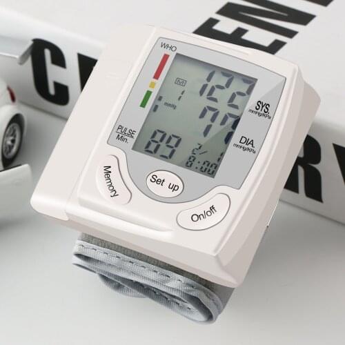 Automatic Digital LCD Display Wrist Monitor Heart Beat Rate Pulse Meter Measure White Convenient Carry