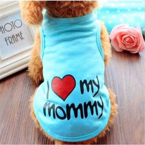 New Cute Love Shape Dog Clothes soft cotton Pet Clothing Chihuahua Yorkshire costume Cat Clothes