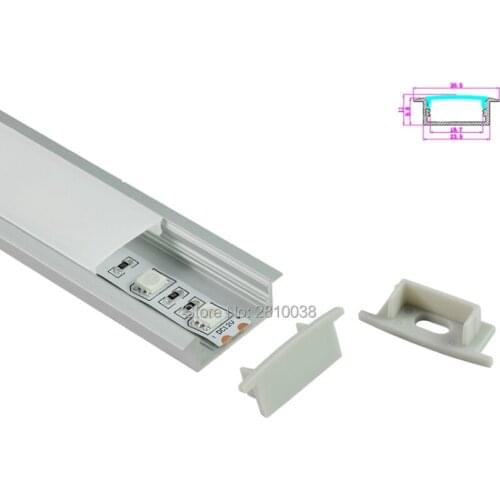 10 X 1M Sets/Lot T type Anodized LED light housing and AL6063 Extruded aluminum channel for recessed Wall or floor lights