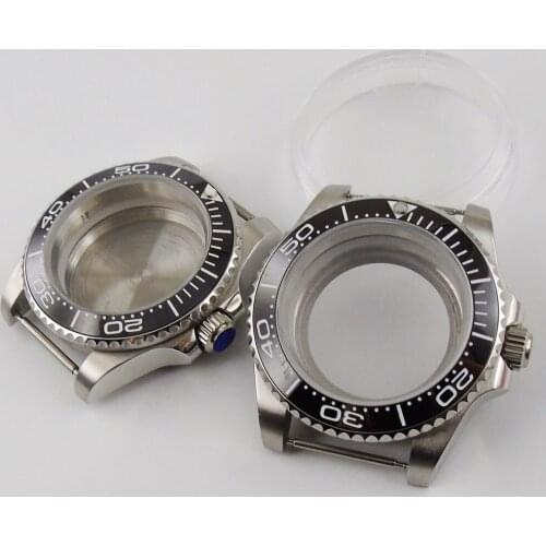 Fit NH35 Automatic Movement New 40mm Watch Case with Transparent Backcover Rotating Bezel