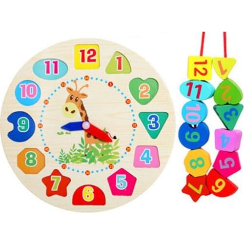 New Clock Toy Mathematics Educational toy 3D Wooden Montessori Teaching Aids Counting Rod Kids Preschool Math Learning Toy