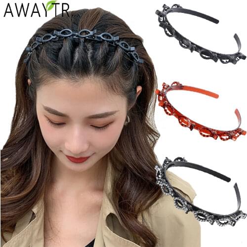 AWAYTR Unisex Alice Hairband Headband Men Women Sports Hair Band Hoop Metal Hoop Double Bangs Hairstyle Hairpin Hair Accessories