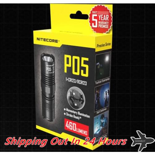 Wholesale NITECORE P05 CREE U2 LED Law Enforcement Military Hand Lamp Precise Flashlight MINI Self-Defense Without 18350 Battery
