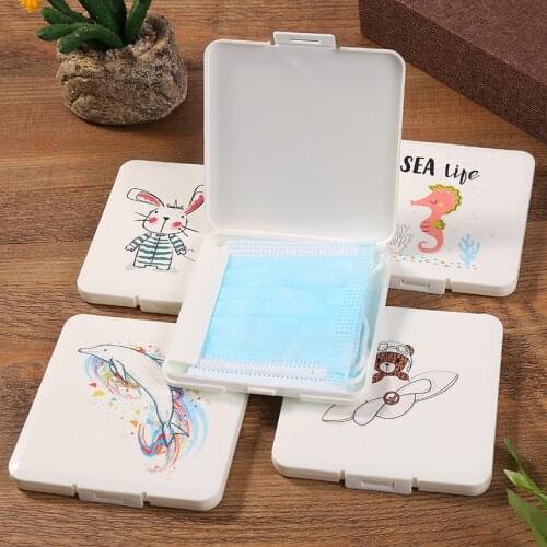 PP Masks holder Creative Christmas gifts Save masks box Disposable Mask Storage Box student Portable Case Safe Pollution-Free