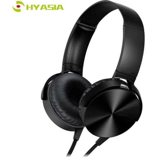 HYASIA 3.5mm Wired Headphone Earphone Headset with Mic Noise Cancellation Corded Headphones Earphones for SONY Mobile PC XB450