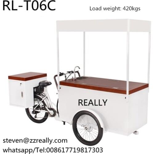 RL-T06C Mobile Electric Food Cart Coffee Coffee Cargo Bike Adult Ticycle Battery Pack Portable