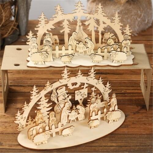 2020 Christmas Decoration Three-dimensional Christmas Desktop DIY Decoration Christmas Gift Navidad Noel Xmas Gift New Year 2021