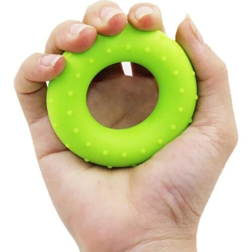 Silica Gel Portable Hand Grip Ring Carpal Expander Finger Strength Rehabilitation Stress Ring Forearm Ring Exercisers