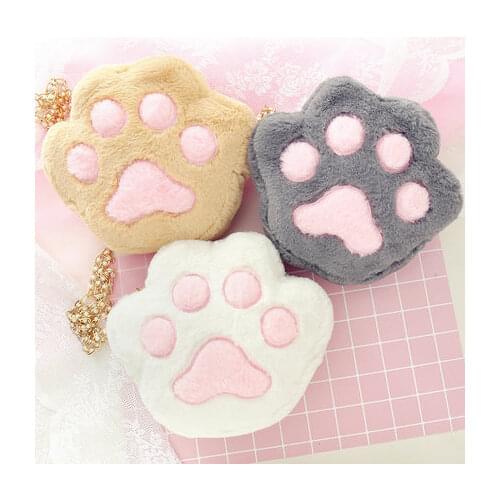 Japanese Style Cute Cat Claw Single Shoulder Bags Mini Phone Wallet Bag Purse Cartoon Lolita Chain Sweet Girl Kawaii