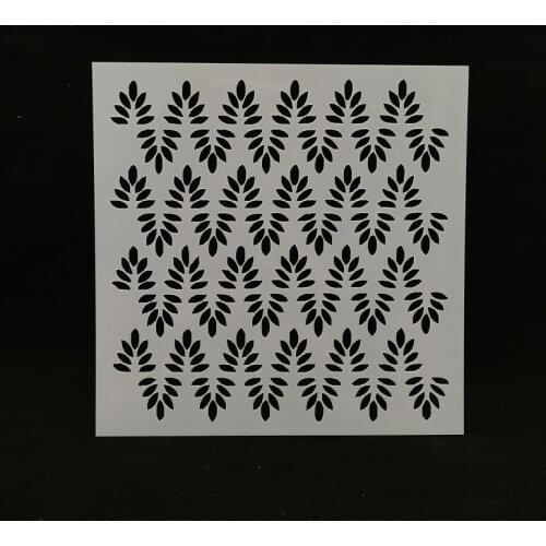 13*13 Leaves waves Layering Stencils graffiti hand copied board hollowed out diy photo album graphic spray painting tool