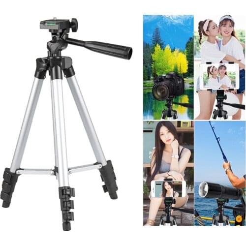 Photography Camera Tripod Adjustable Height Three Section 1/4"Screw Tripod 50cm/110cm/130cm/150cm for Smartphone DSLR SLR Camera