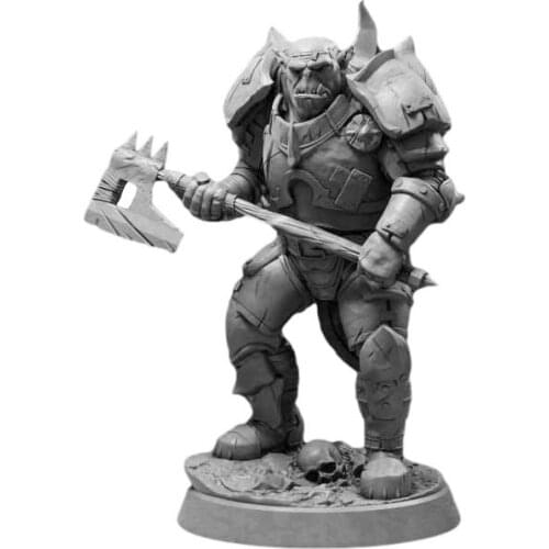 1/24 75mm 1/32 56mm Resin Model Kits Orc Warrior Figure Unpainted No Color RW-016