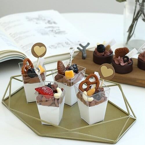 1Pc Artificial Kitchen Fake Pudding Cup Model Gourmet Wedding Dessert Table Decoration Photography Props реквизит для фотосъемки