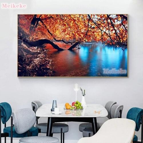 5D Diamond Painting Natural Scenery DIY Diamond Embroidery Landscape Painting Diamond Mosaic Wall Art Picture Home Decoration