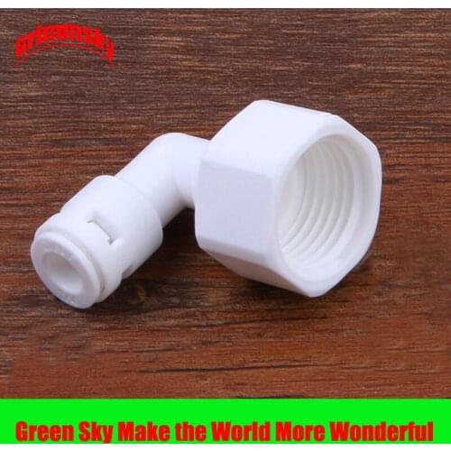 6 pcs/lot 1/2 inch to 1/4 inch OD tube L shaped osmosis fittings