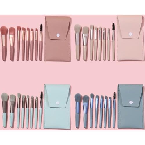 8Pcs Mini Travel Portable Soft Makeup Brushes Set Cosmetic Powder Eye Shadow Foundation Blush Blending Beauty Make Up Brush Tool