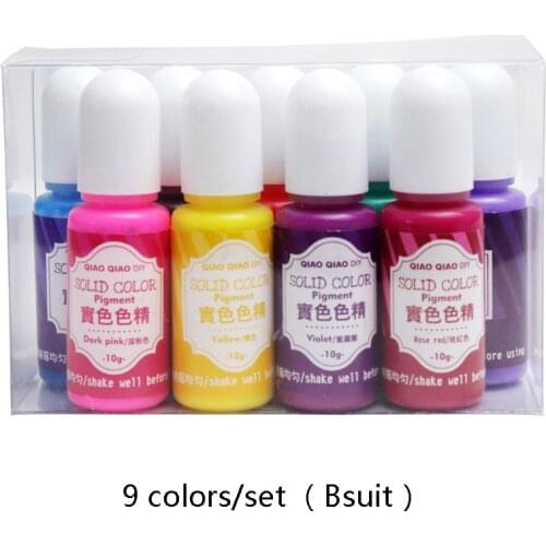 9colors/set DIY Pigment UV Resin Coloring Dye Colorant Resin Pigment Solid Resin Dye Epoxy Resin Handmade Crafts Jewelry Making