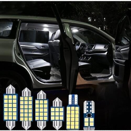 9pcs 12V T10 LED Bulbs Car Interior lights Kit For Mercedes Benz C Class W204 2008-2013 Dome Reading Light Glove Box Trunk Lamps