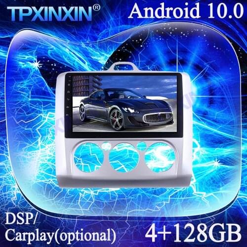 Android 10 4G+128G For Ford Focus MT 2007-2011 PX6 IPS Carplay Multimedia Player Tape Recorder GPS Navi Auto Radio Head Unit DSP