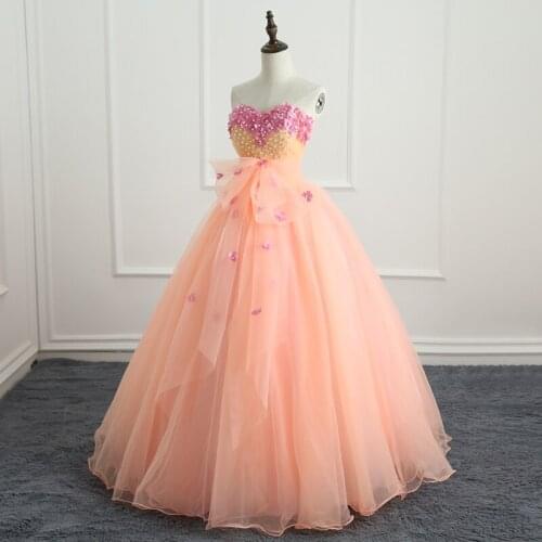 ANGELSBRIDEP Custom Made Plus Size A-Line Quinceanera Dress 2021 Sparkle BeadsTulle Floor-length Sweet 16 Dress Debutante Gowns