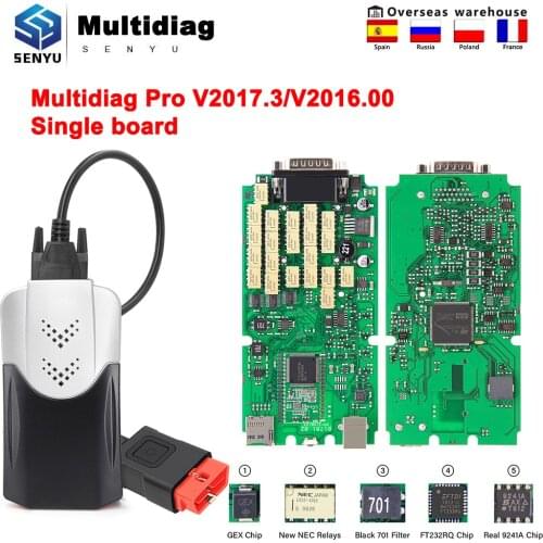 Multidiag Pro+ 2020 V2017.3 Car Diagnostic Tools Scanner OBD 2 OBD2 BT4.2 For Car/Truck ODB 2 For Scania Truck Auto Tool